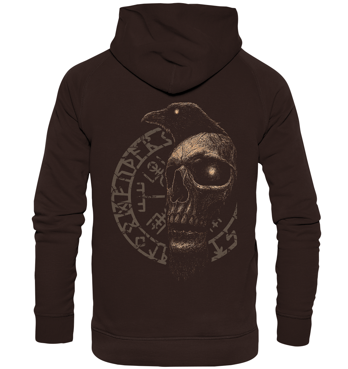 Rabe, Schädel, Vegvisir - Basic Unisex Hoodie