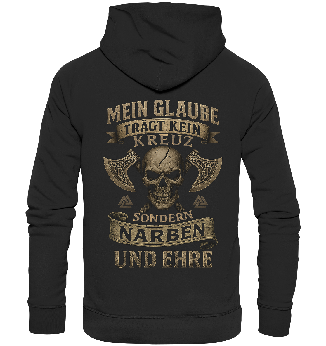 Meiin Glaube Trägt Narben und Ehre - Organic Basic Hoodie