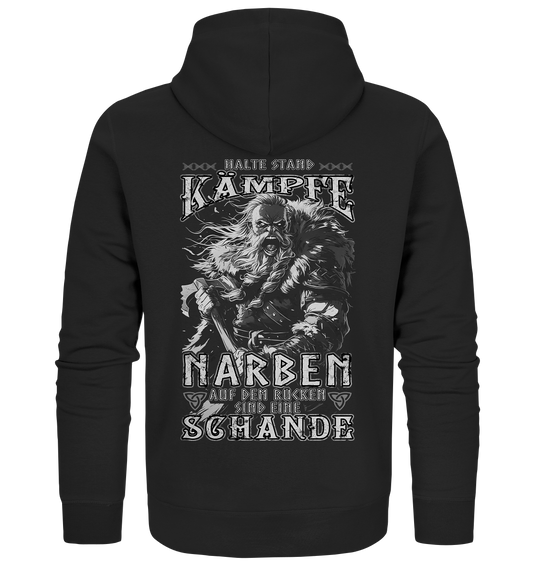 Halte Stand Und Kämpfe, Narben Auf Dem Rücken Sind Eine Schande - Organic Zipper