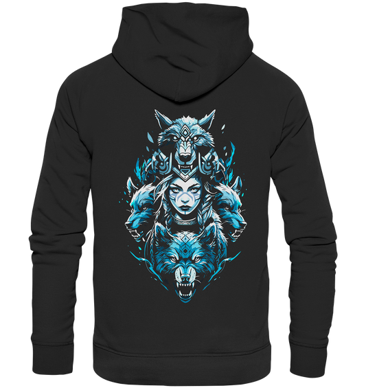 Kriegerin Wölfe - Premium Unisex Hoodie