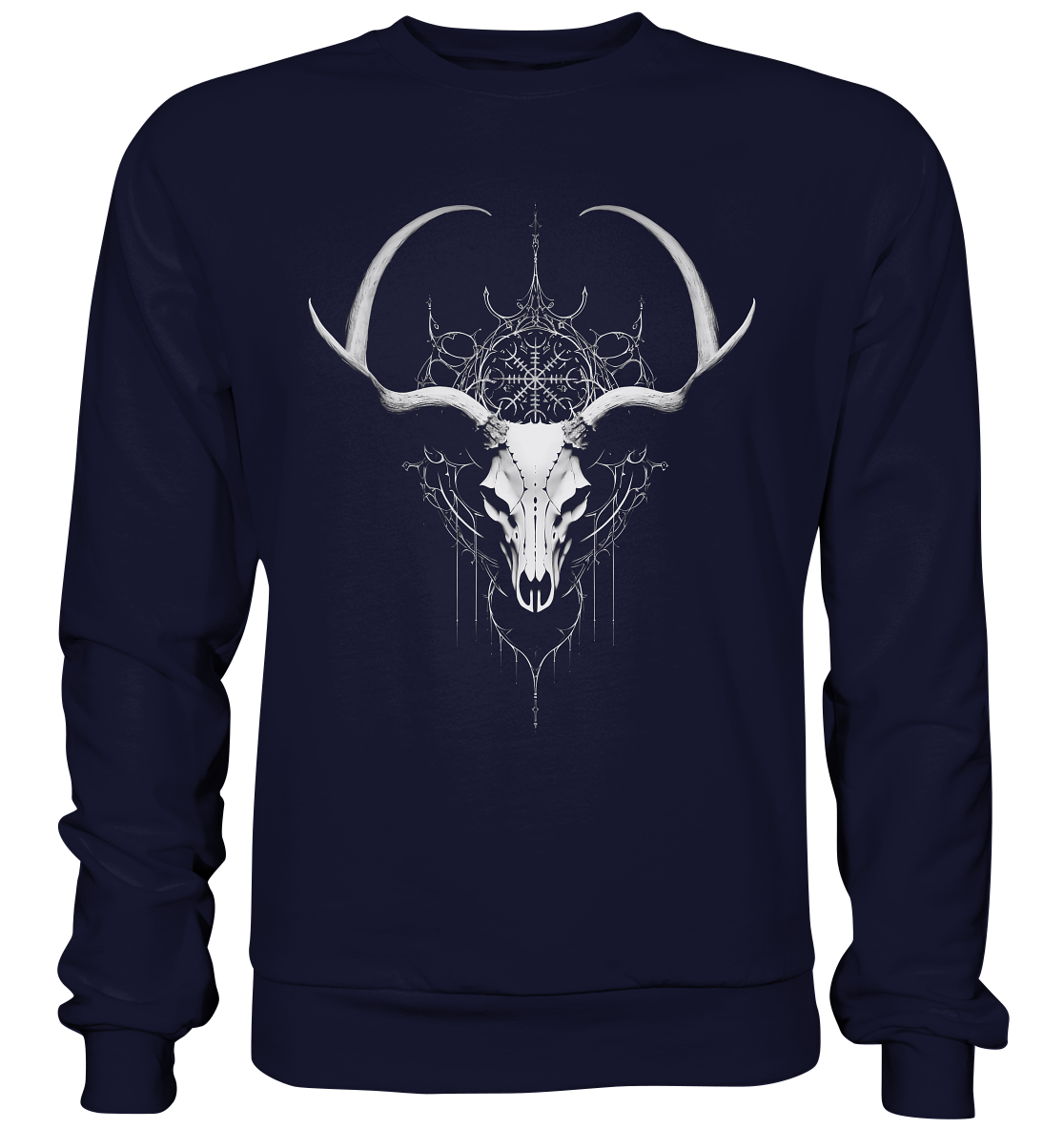 Hirschschädel Aegishjalmur - Basic Sweatshirt