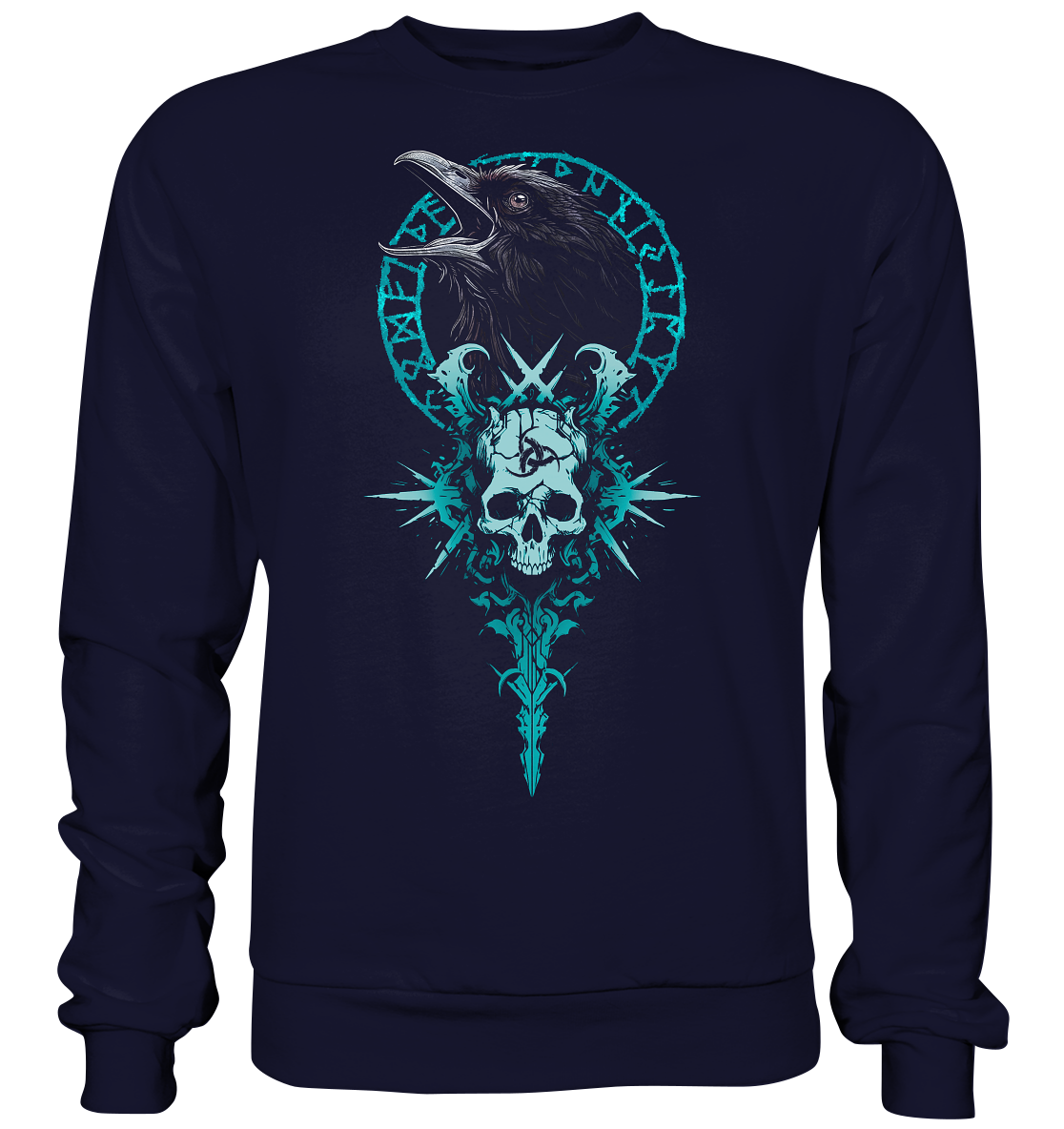 Rabe Valknut Schädel - Basic Sweatshirt