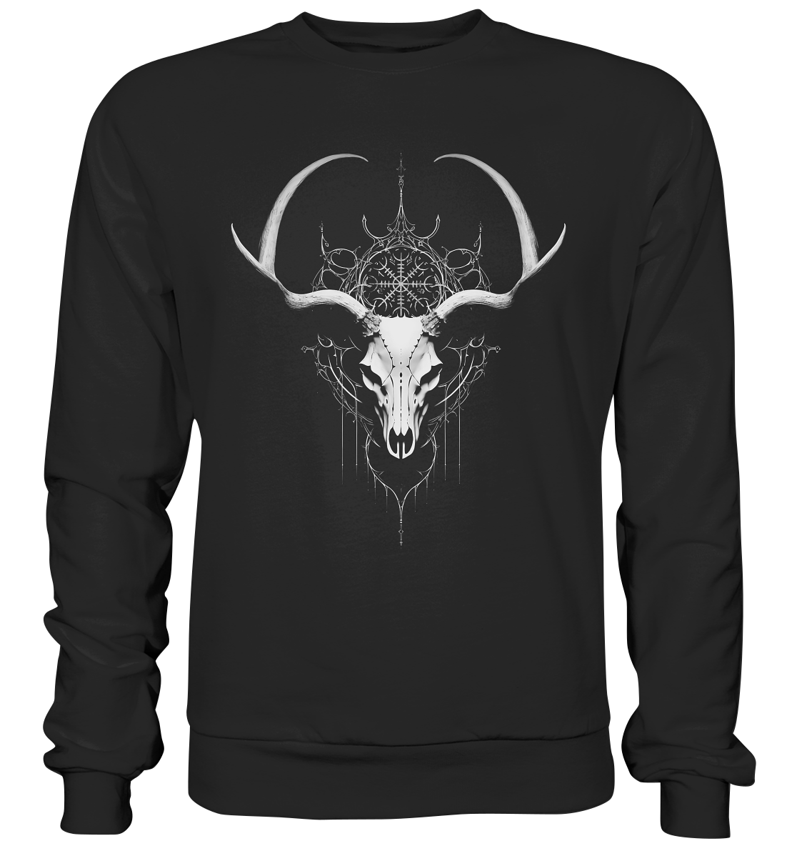 Hirschschädel Aegishjalmur - Basic Sweatshirt