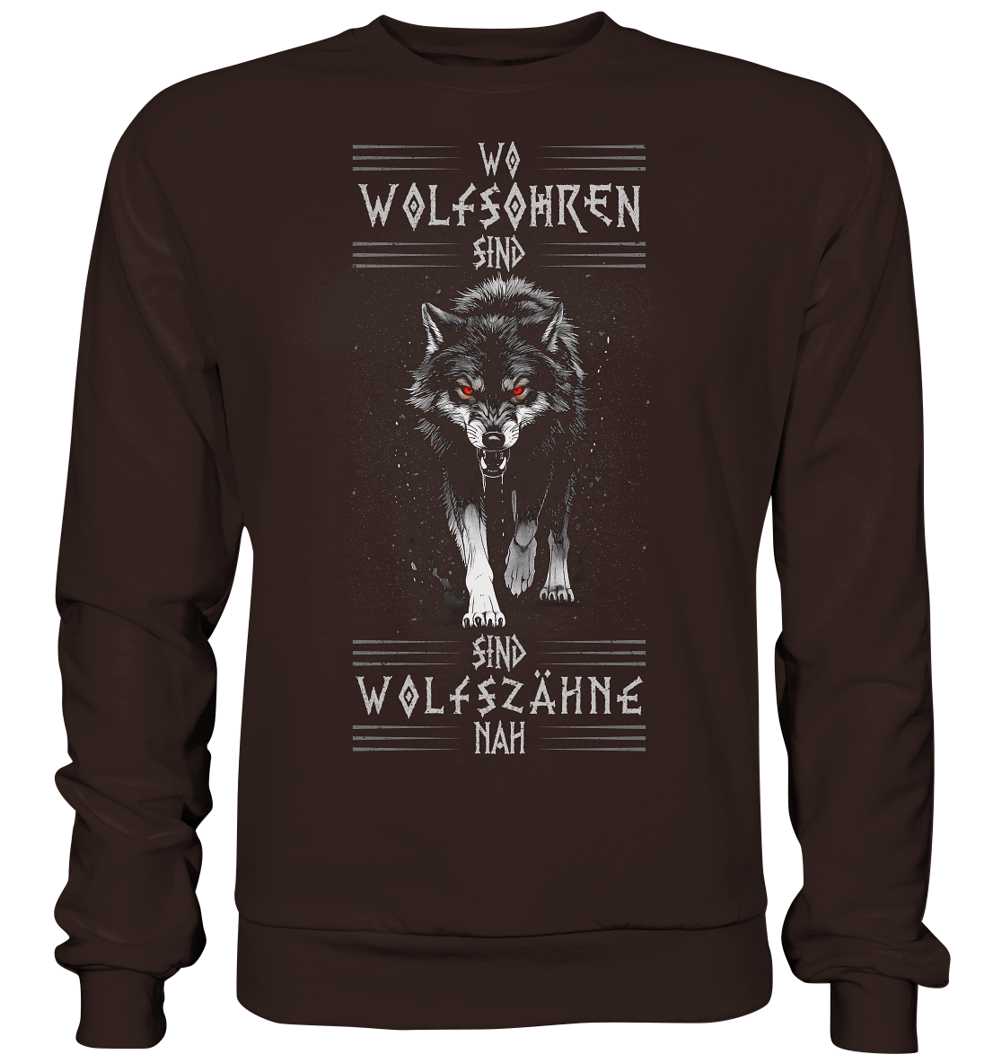 Wolfsohren Wolfszähne - Basic Sweatshirt