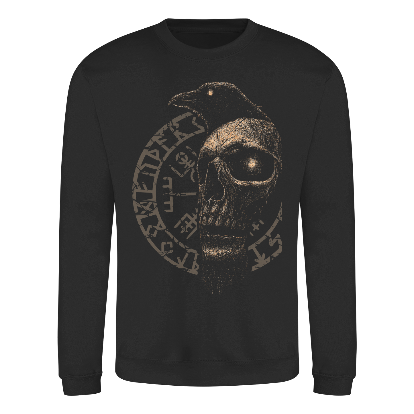 Rabe, Schädel, Vegvisir - Basic Sweatshirt