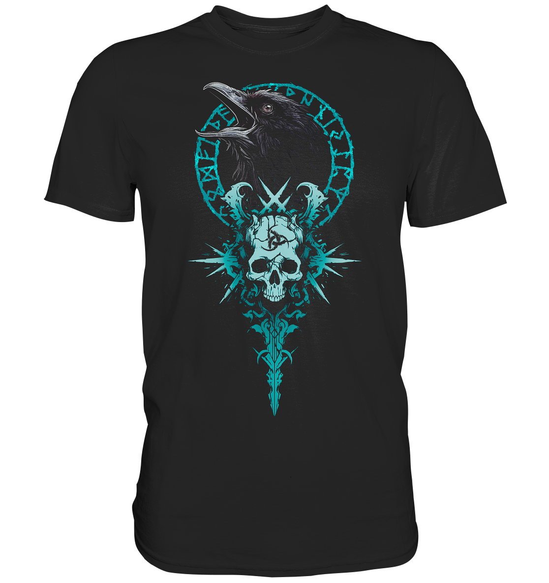 Rabe Valknut Schädel - Classic Shirt