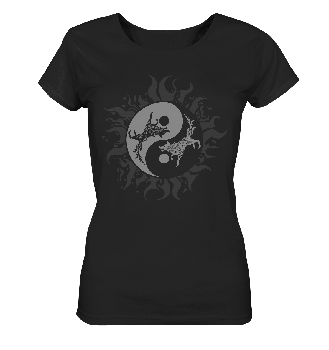 Odins Wölfe Geri und Freki - Ladies Organic Basic Shirt