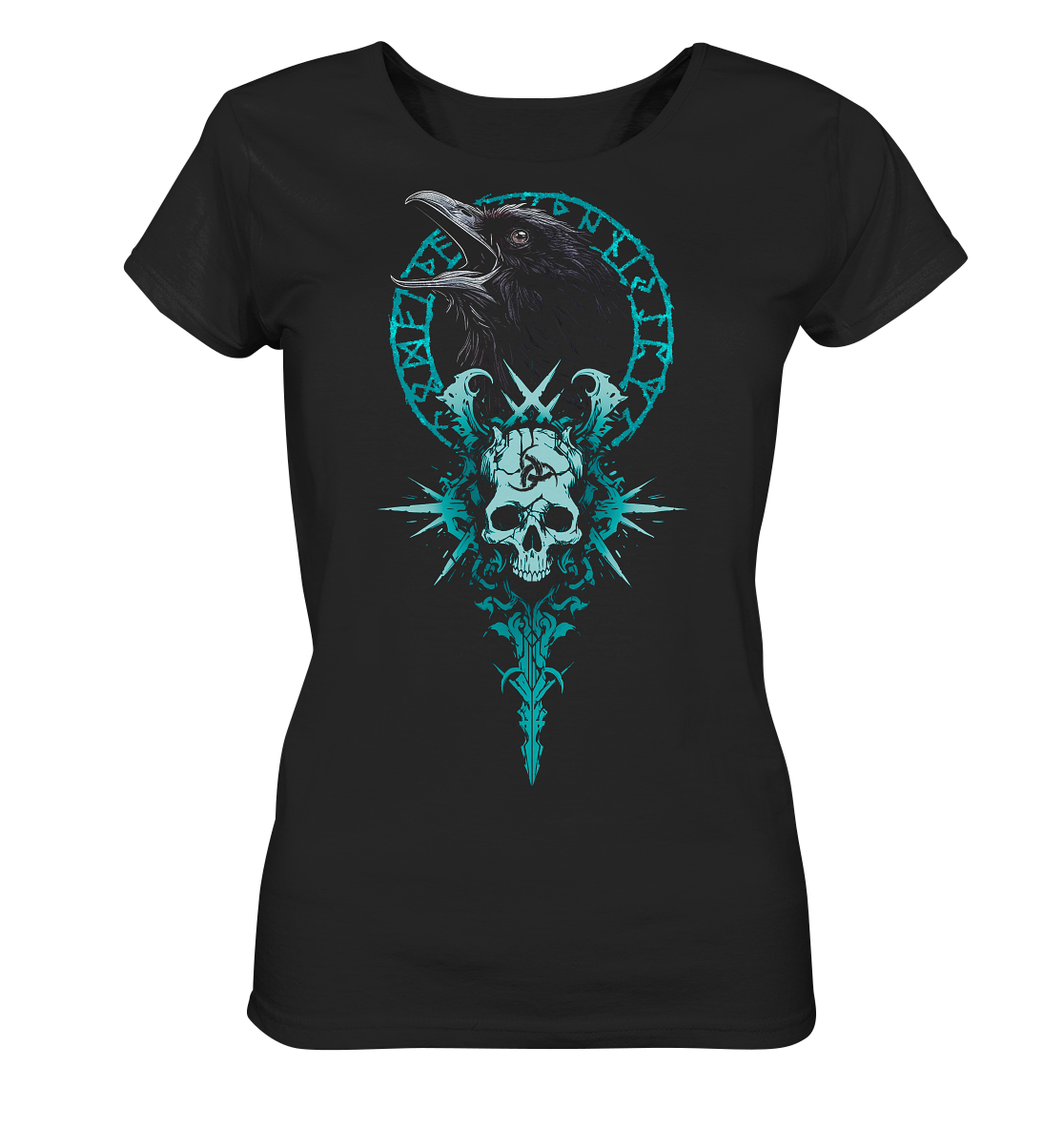 Rabe Valknut Schädel - Ladies Organic Basic Shirt