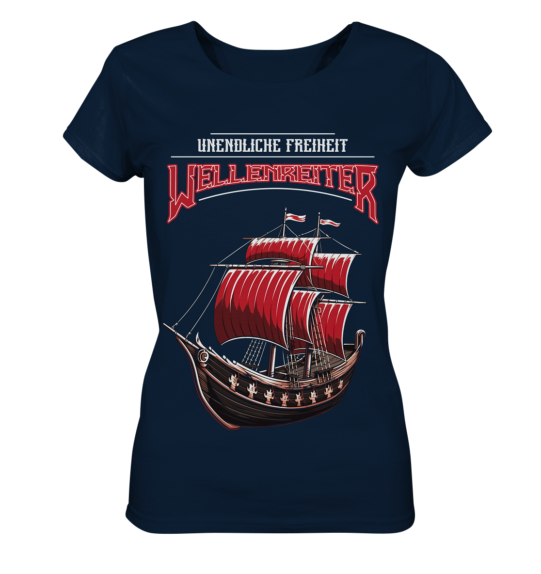 Wellenreiter Wikingerschiff - Ladies Organic Shirt