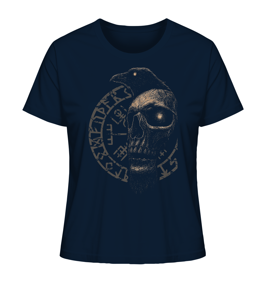 Rabe, Schädel, Vegvisir - Ladies Organic Shirt