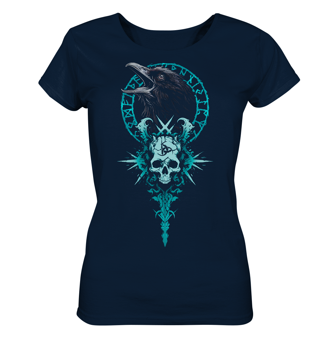 Rabe Valknut Schädel - Ladies Organic Shirt