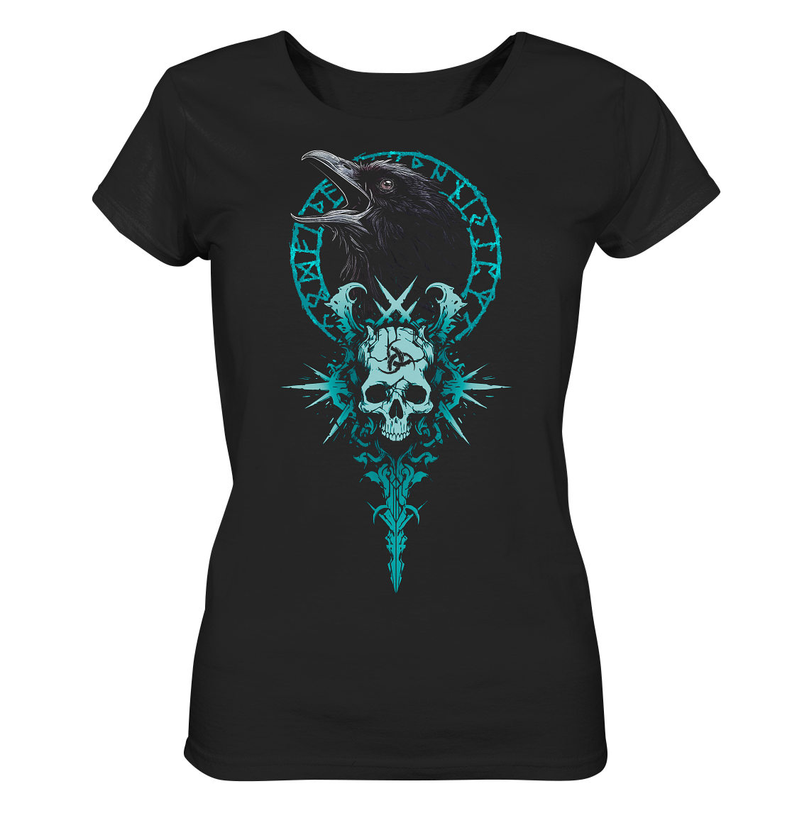 Rabe Valknut Schädel - Ladies Organic Shirt