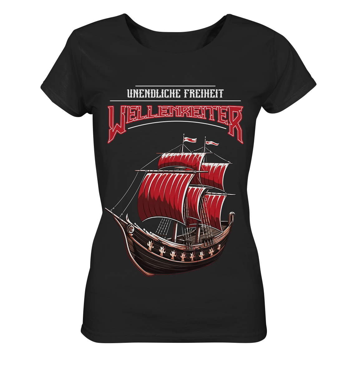 Wellenreiter Wikingerschiff - Ladies Organic Shirt