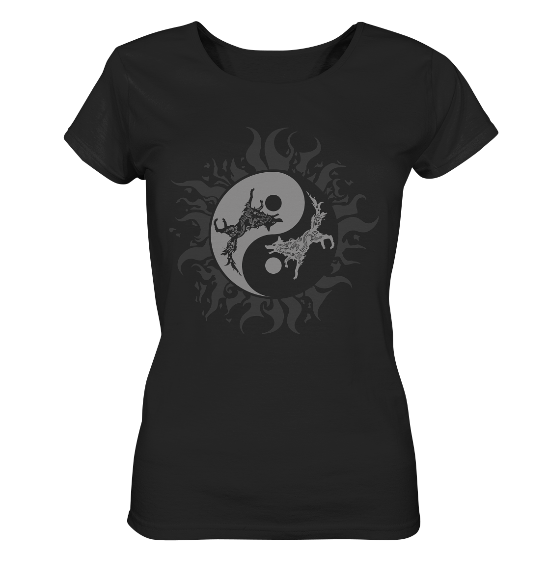 Odins Wölfe Geri und Freki - Ladies Organic Shirt