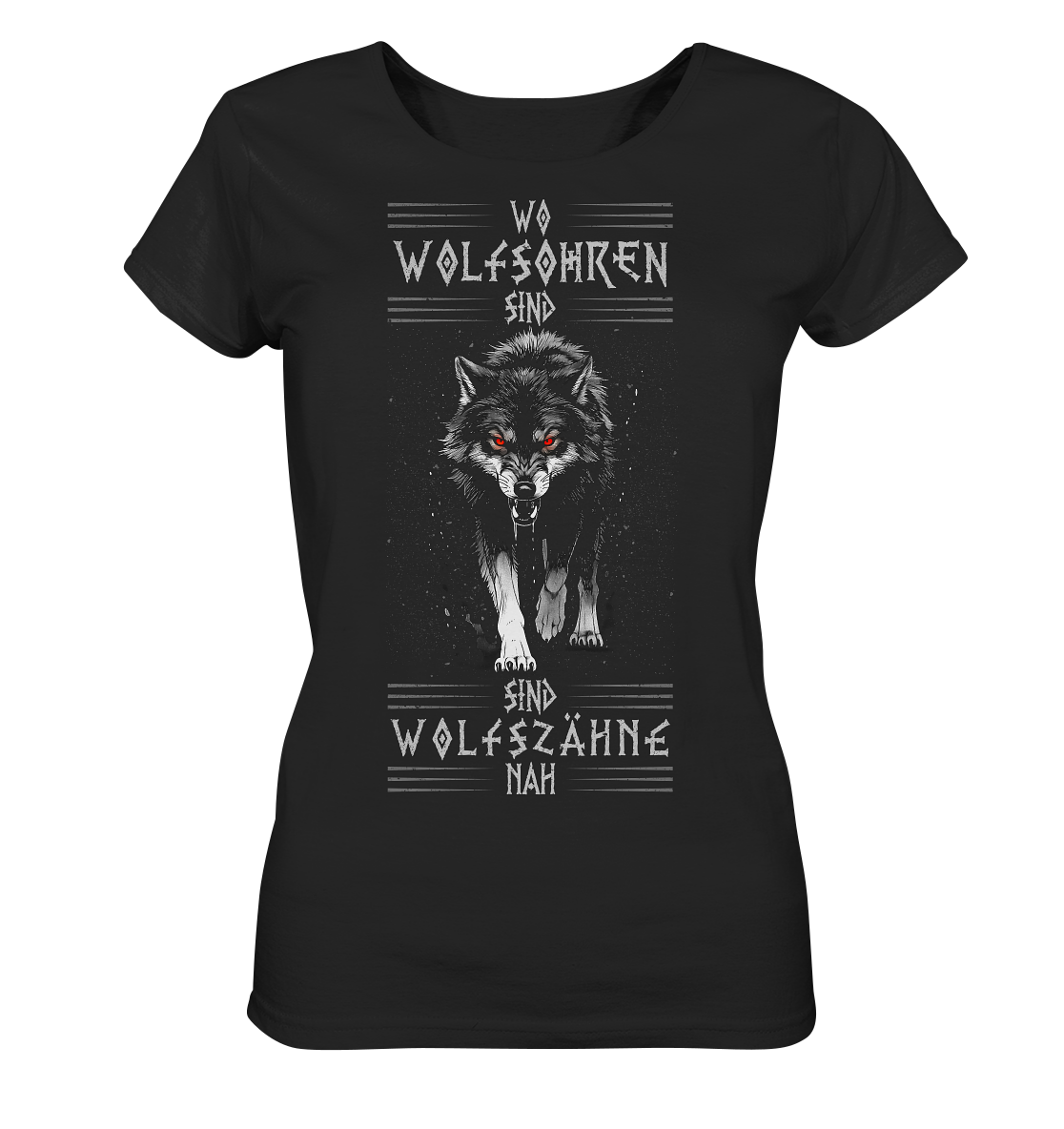 Wolfsohren Wolfszähne - Ladies Organic Shirt