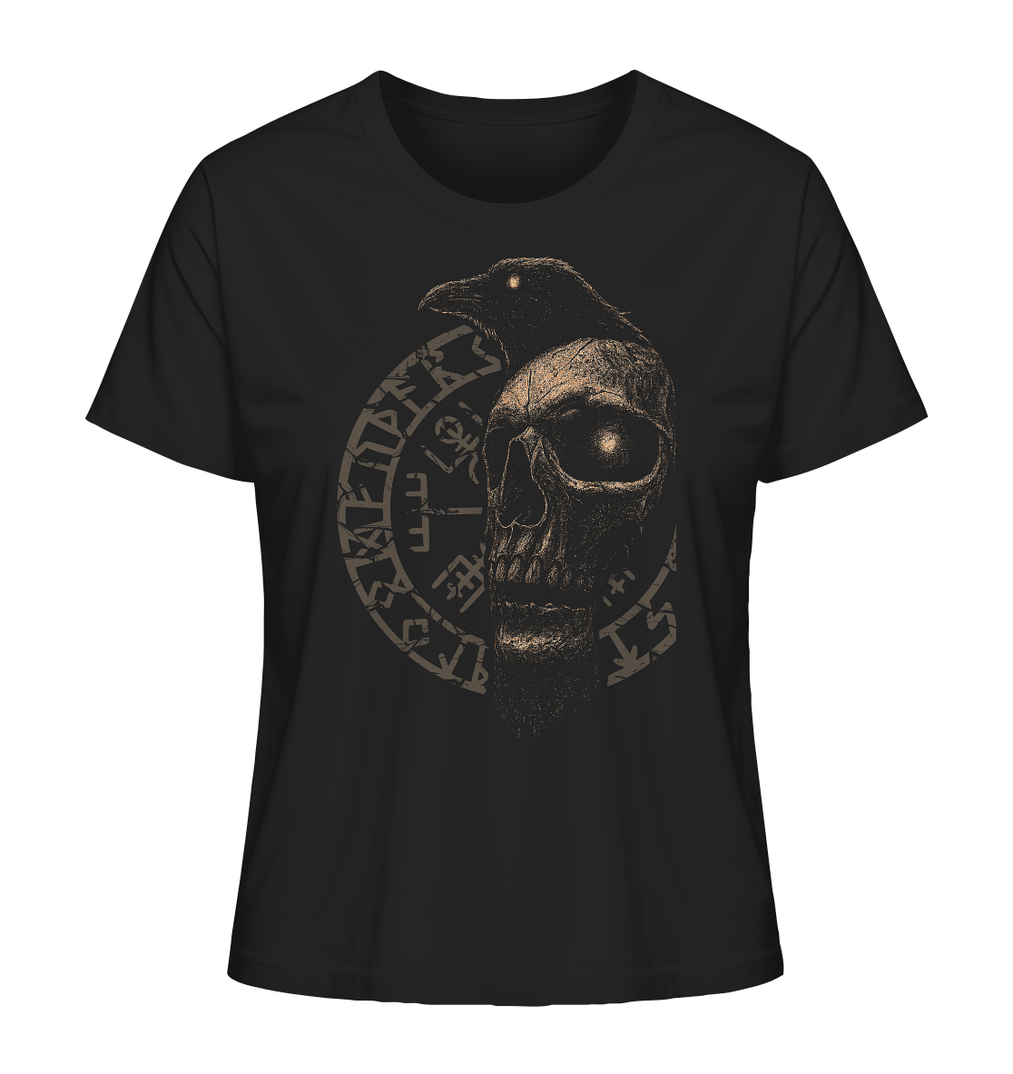 Rabe, Schädel, Vegvisir - Ladies Organic Shirt