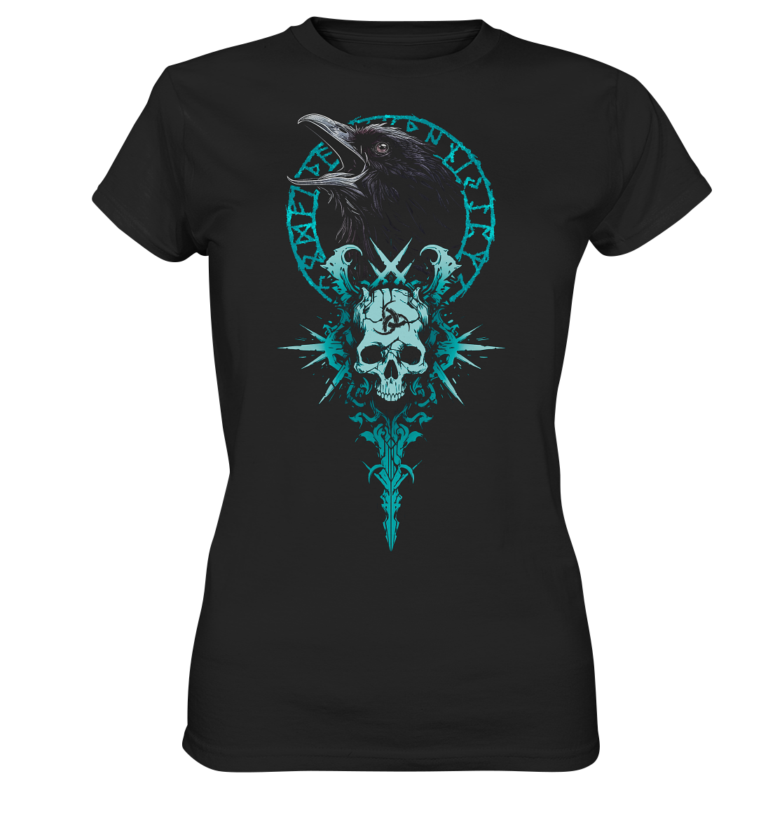 Rabe Valknut Schädel - Ladies Premium Shirt