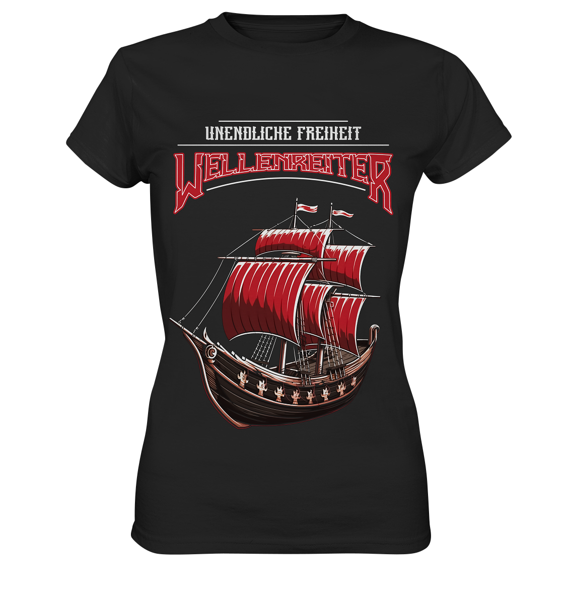 Wellenreiter Wikingerschiff - Ladies Premium Shirt