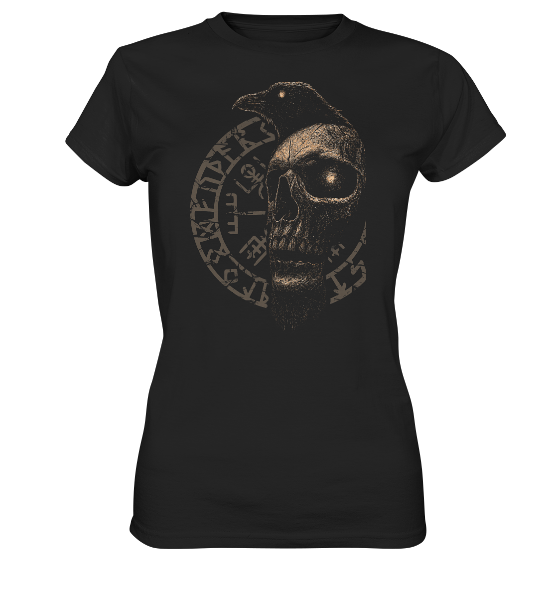 Rabe, Schädel, Vegvisir - Ladies Premium Shirt