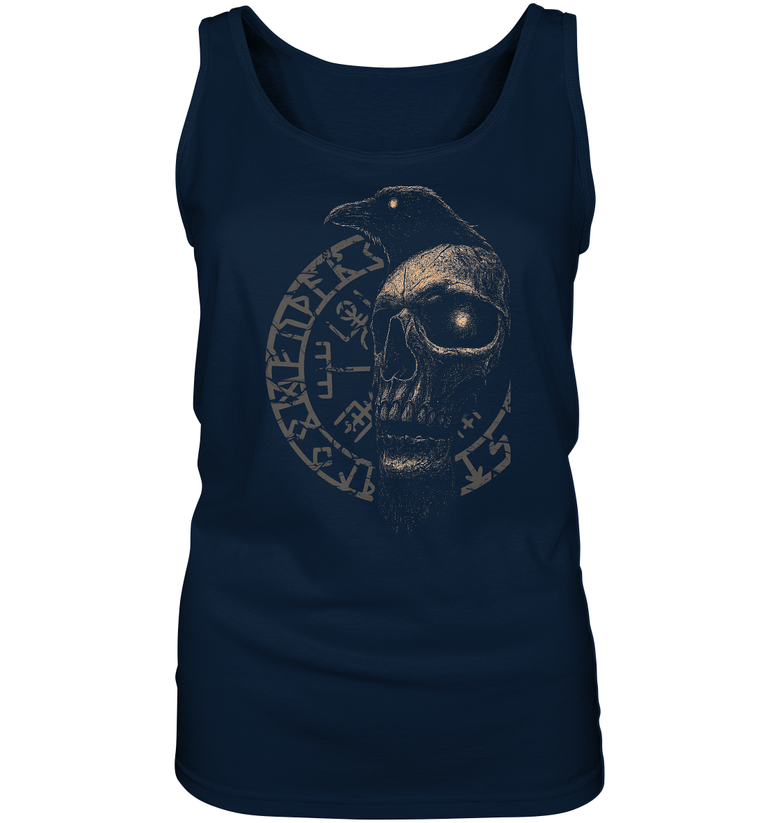 Rabe, Schädel, Vegvisir - Ladies Tank-Top