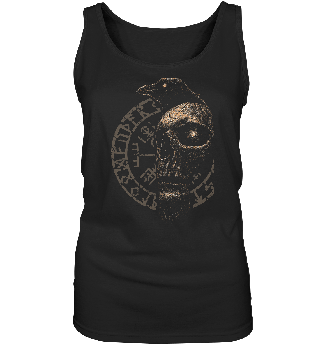 Rabe, Schädel, Vegvisir - Ladies Tank-Top