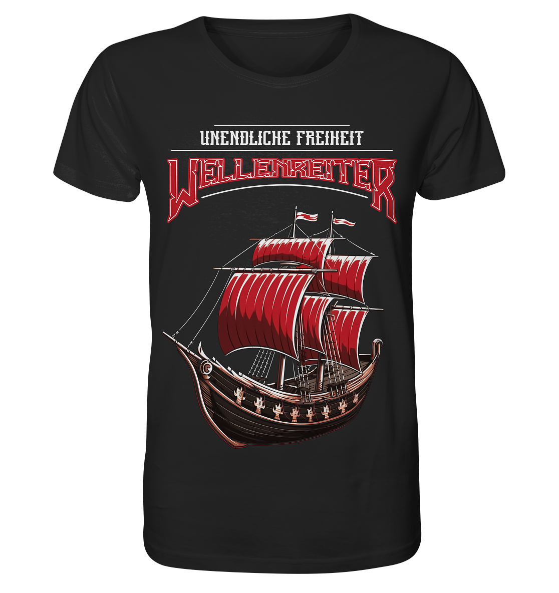 Wellenreiter Wikingerschiff - Organic Basic Shirt