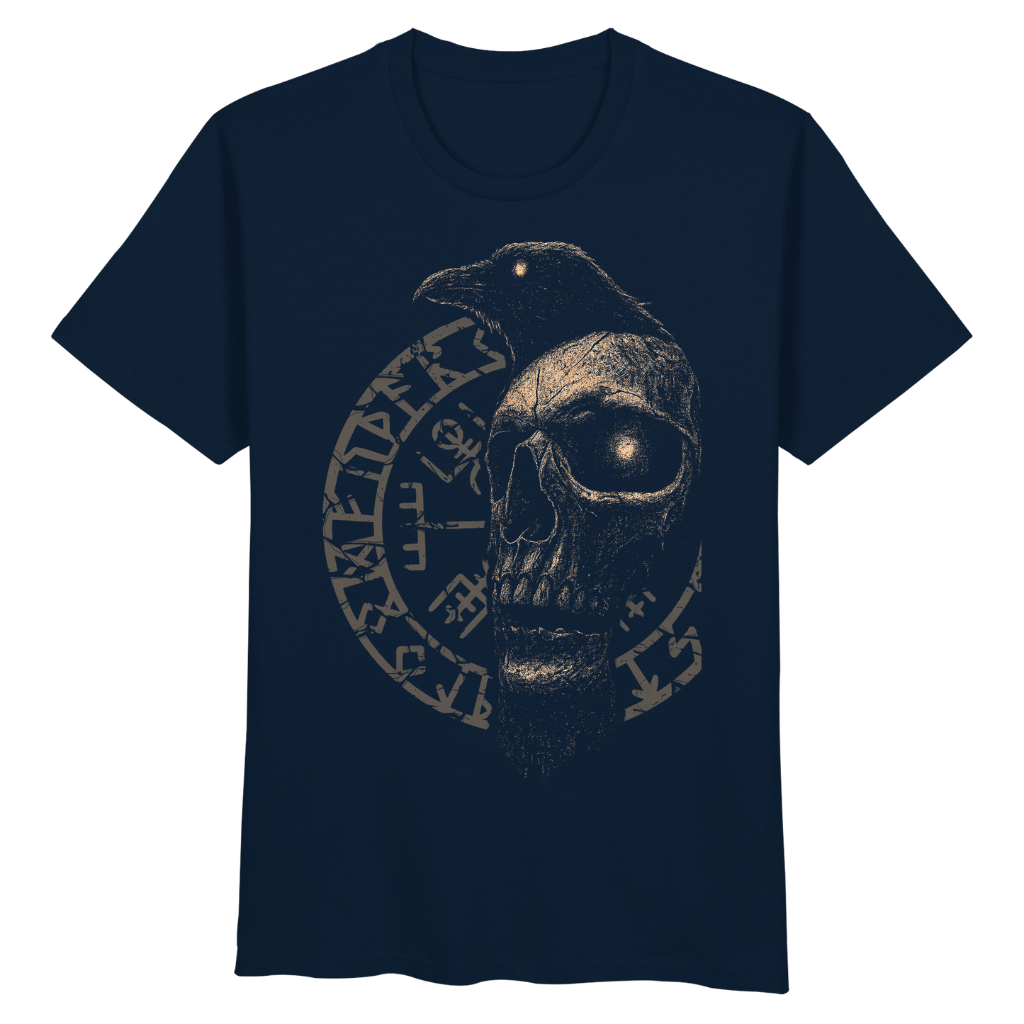 Rabe, Schädel, Vegvisir - Organic Basic Shirt