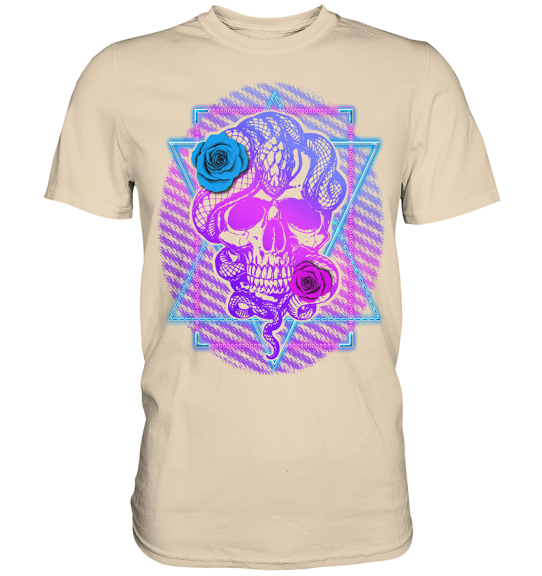 Schlange Schädel - Premium Shirt