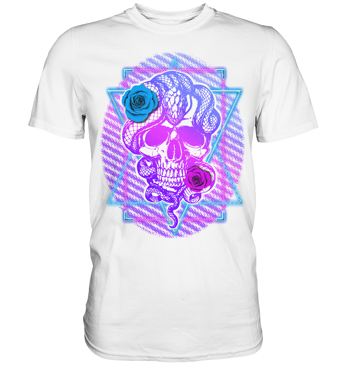 Schlange Schädel - Premium Shirt