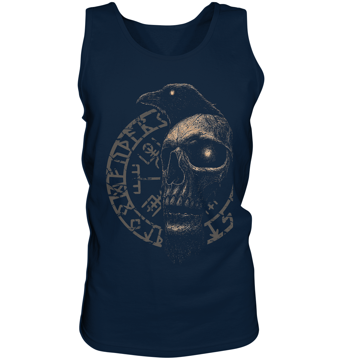 Rabe, Schädel, Vegvisir - Tank-Top