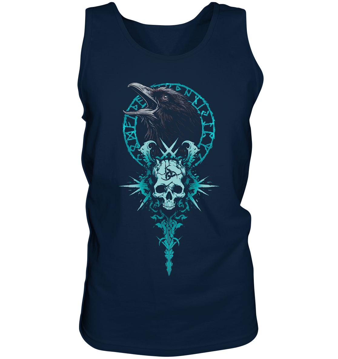 Rabe Valknut Schädel - Tank-Top