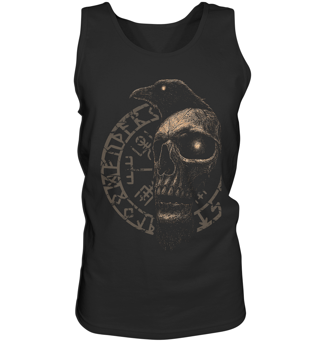 Rabe, Schädel, Vegvisir - Tank-Top