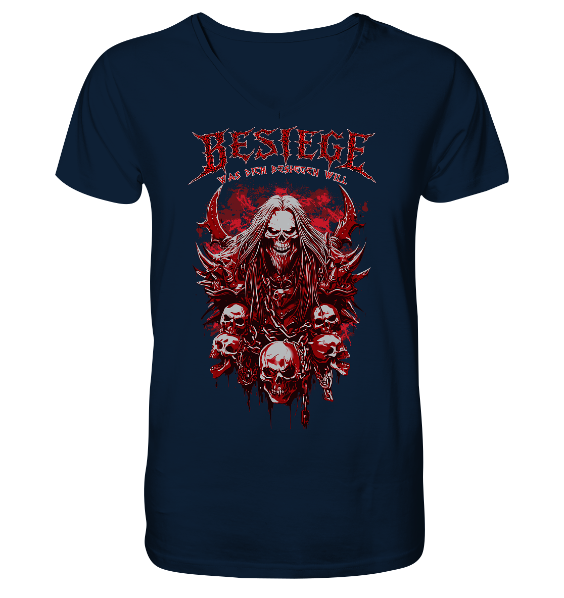Besiege Was Dich Besiegen Will - V-Neck Shirt
