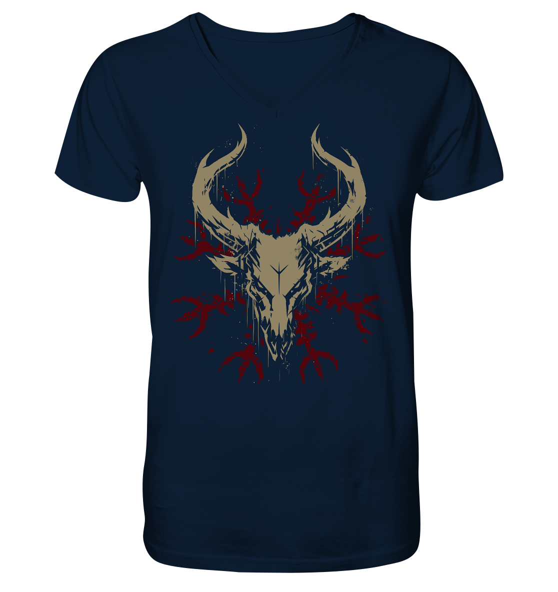 Deer / Aegishjalmur - V-Neck Shirt