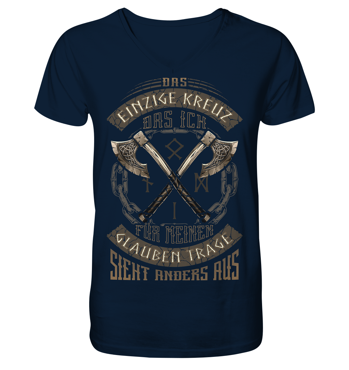Das Einzige Kreuz Das Ich - V-Neck Shirt