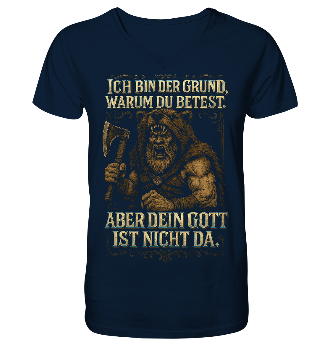 Ich Bin Der Grund ... - V-Neck Shirt