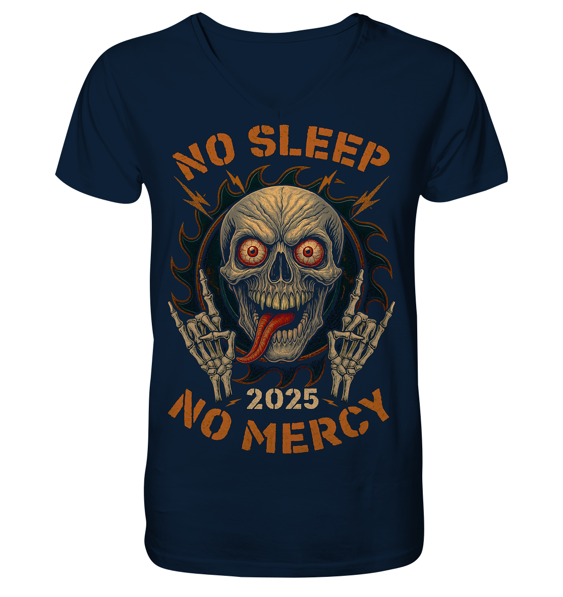 No Sleep No Mercy - V-Neck Shirt