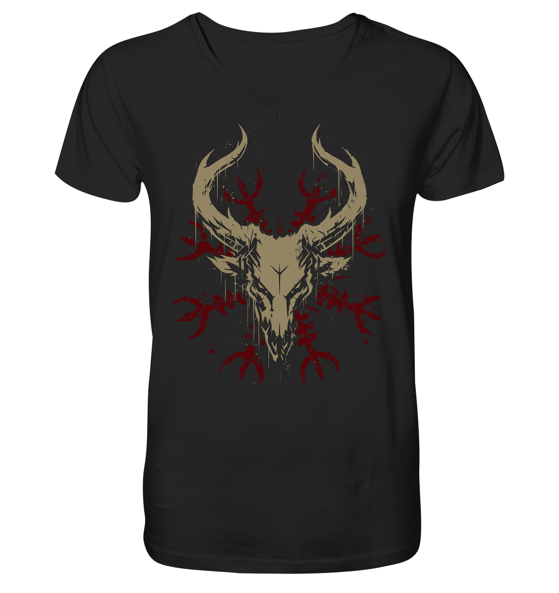 Deer / Aegishjalmur - V-Neck Shirt