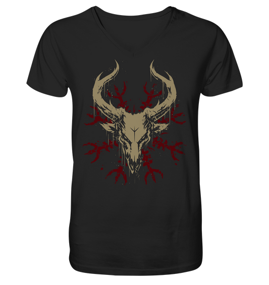 Deer / Aegishjalmur - V-Neck Shirt
