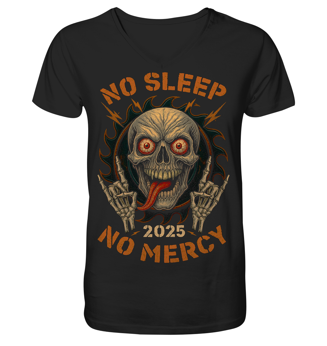 No Sleep No Mercy - V-Neck Shirt