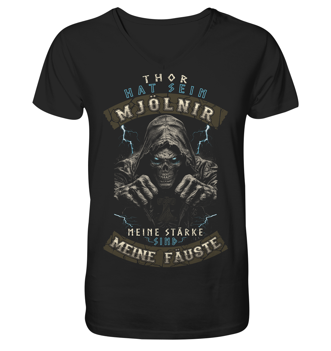 Meine Stärke Sind Meine Fäuste - V-Neck Shirt