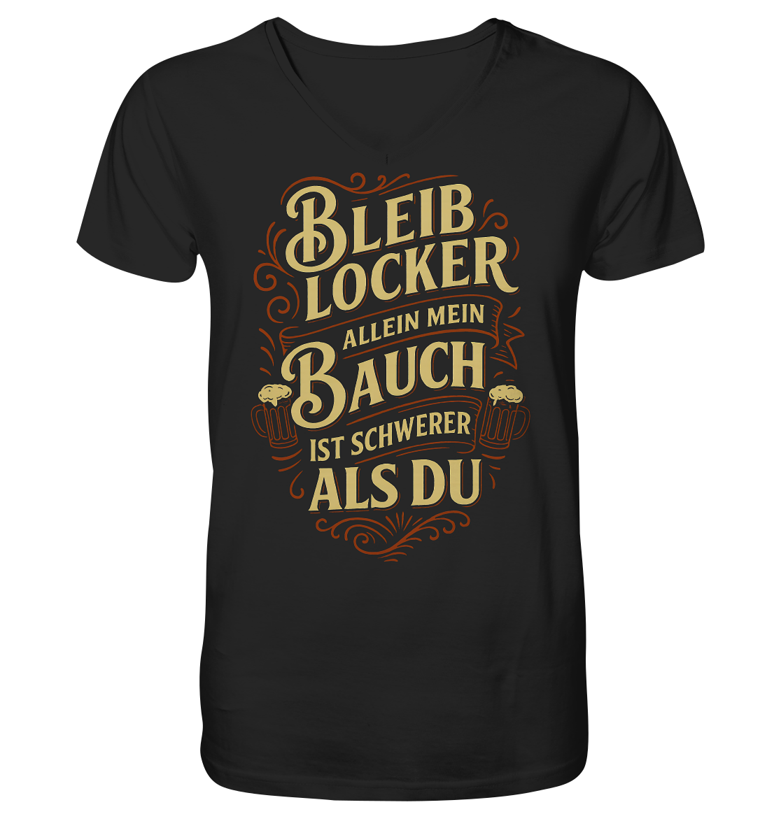 BleibL ocker - V-Neck Shirt