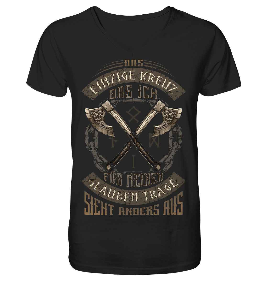 Das Einzige Kreuz Das Ich - V-Neck Shirt