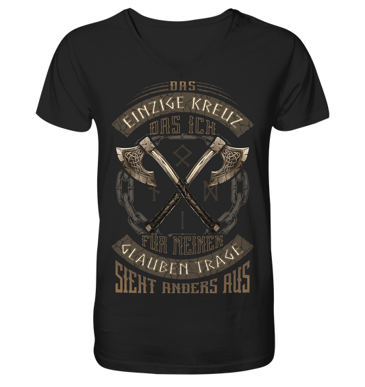 Das Einzige Kreuz Das Ich   - V-Neck Shirt