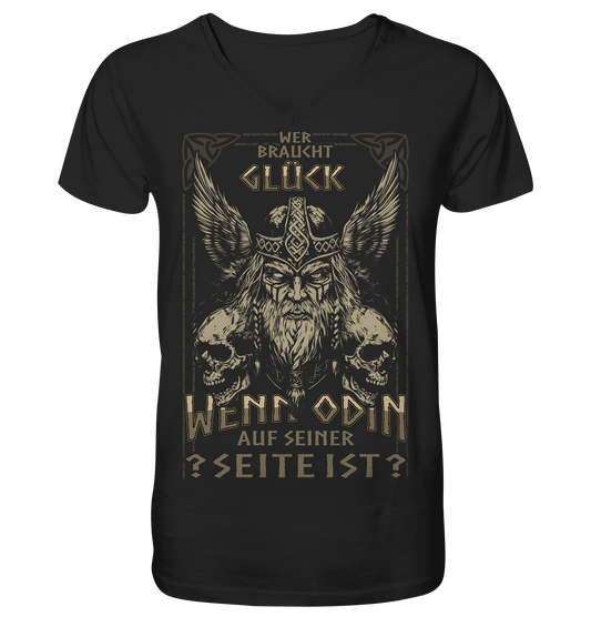 Wer Braucht Glück ....  - V-Neck Shirt