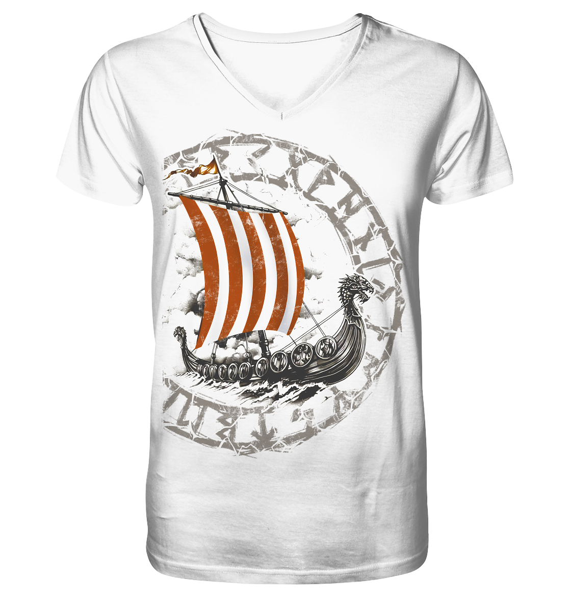 Drakkar Wikingerschiff - V-Neck Shirt