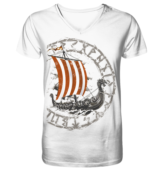 Drakkar Wikingerschiff - V-Neck Shirt