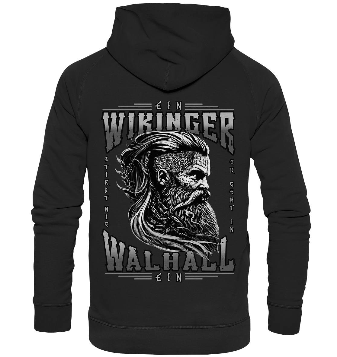 Ein Wikinger Stirbt Nie - Basic Unisex Hoodie XL
