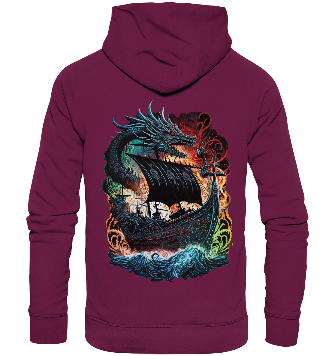 Wikinger Schiff Drache - Premium Unisex Hoodie