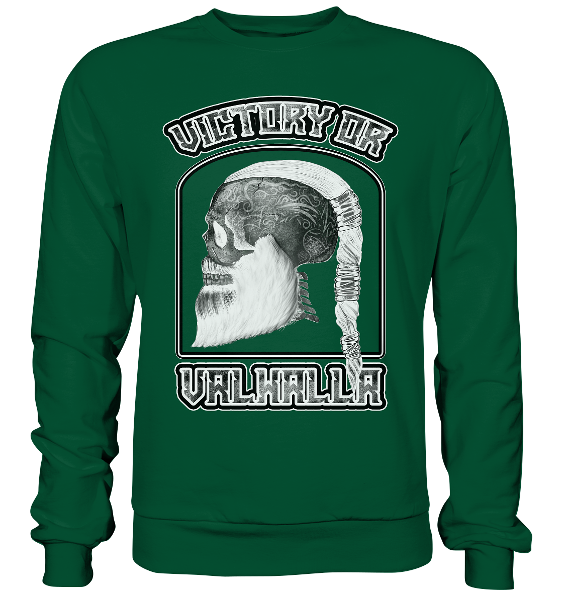 Ragnar Schädel(Schwarz-Weiß) - Basic Sweatshirt